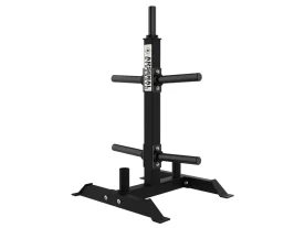 Black Arsenal Strength Alpha Olympic Weight Tree 9039 – Heavy-Duty Commercial Weight Plate Rack with 4 Olympic Horns for Gym and Strength Training Equipment Storage
