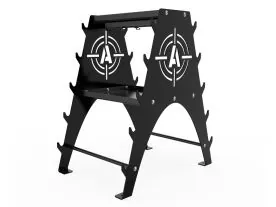 Black Arsenal Alpha Fixed Ten Barbell Rack for Commercial Gym Barbell Storage and Strength Training Equipment Organization