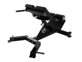 Black Alpha 45 Degree Back Extension with Large Foot Platform and Adjustable Pad – Arsenal Strength Commercial Gym Equipment