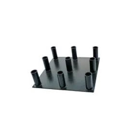 9 Olympic Bar Holder - Floor Mounted Standing Vertical | Apollo Athletics (DR-5) for storing Olympic bars, power bars, curl bars, and more available for sale at IRON COMPANY.