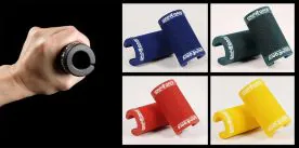 Grip4orce Bar Grips Shown in Black, Blue, Red and Yellow