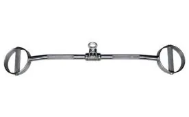 Hard Chrome Revolving Solid Bent D-Lat Pulldown Bar 34" | American Barbell (AT-BLP-E)