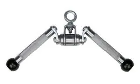 Hard Chrome Revolving Solid Pressdown V-Bar | American Barbell (AT-PVB-E)