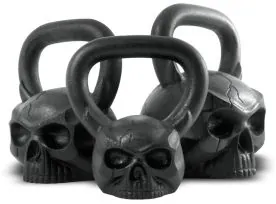 Skullbell Kettlebell (Single) - Skull Kettlebell | Ironskull Fitness (SKULL-BELL) American-Made Flat Black Skullbell Kettlebell, Showcasing a Detailed Skull Design for Durable and Balanced Strength Training Performance