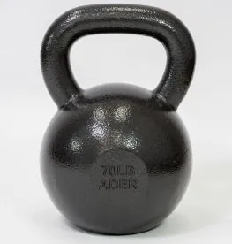 Ader Fitness Premier Cast Iron Kettlebell for Cross-Training and Strength Workouts - Durable Smooth Handle Kettlebell Available in Sizes 5 to 203 lbs