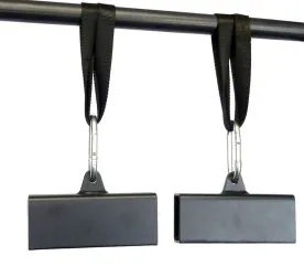 2" x 3" Steel Beam Pinch Block Grips w/ Straps - Pull-Up Grips (Pair) | Apollo Athletics (CFR-A-T-M) for grip training and strengthening available for sale at IRON COMPANY.