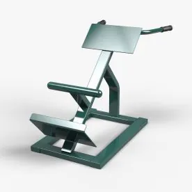 Green TriActive USA Back Extension Outdoor Fitness Station Featuring a Weather-Resistant Steel Frame for Lower-Back and Posterior-Chain Strengthening