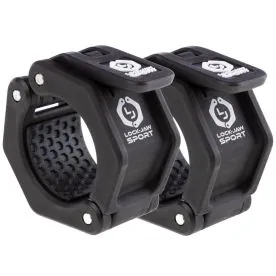 Lock-Jaw SPORT Barbell Collars in Black, Designed for 2-Inch Olympic Bars with Durable Resin Construction