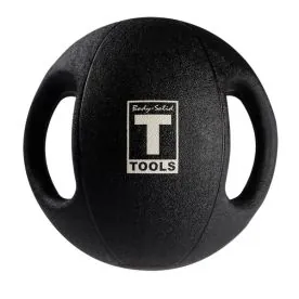 Body-Solid BSTDMB Dual-Grip Medicine Ball with Durable Rubber Construction and a Solid Weighted Core for Strength Training