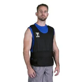 Body-Solid Adjustable Weighted Vest BSTWVP in Black with Premium Stitching and Sandbag Weight System