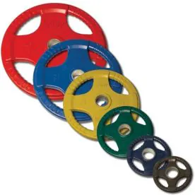 Multi-Colored Rubber Quad Grip Weightlifting Plates | Body-Solid (ORC)