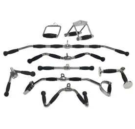 Body-Solid Pro-Grip Solid Steel Cable Attachments with Molded Rubber Grips