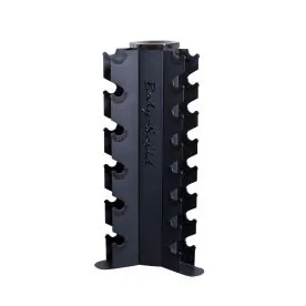 Body-Solid GDR80 Vertical Dumbbell Rack with Compact Design for Storing 10 Pairs of Hex Dumbbells in Home Gyms, Studios, or Commercial Fitness Spaces