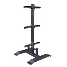 Body-Solid GWT56 Commercial Weight Tree with Olympic Plate and Bar Storage