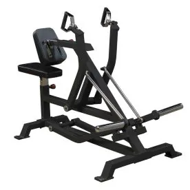 Body-Solid LVSRB Plate-Loaded Leverage Seated Row Machine with Dual-Axis Diverging Arms and Commercial-Grade Steel Frame. Frame Is Now Black