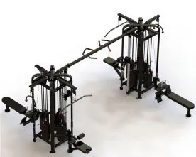 Body-Solid SJG800 8-Stack Jungle Gym with Dual Rows, Lat Pulldowns, Cable Columns, and Pull-Up Beam