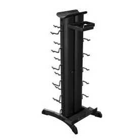 Body-Solid VDRA30 Accessory Storage Rack with Heavy Duty Steel Frame, Compact 14 x 14 Inch Base, and 36 Accessory Capacity for Gym Organization