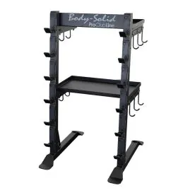 Body-Solid Pro ClubLine Storage Rack SAR100, a Compact and Durable Storage Solution for Organizing Gym Equipment in Home or Commercial Gyms