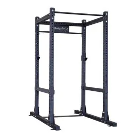 Body-Solid SPR1000 Commercial Power Rack with Full-Height 3x3 Steel Frame and Integrated Pull-Up Bar, Ideal for Strength Training and Professional Gym Use