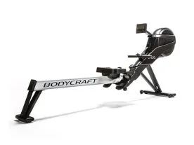 BodyCraft VR400 Rowing Machine Featuring the Advanced LCD Monitor and Adjustable Footrests