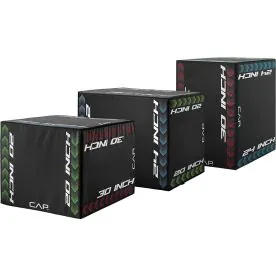 CAP Barbell 3-in-1 Soft Plyo Box Displaying 20, 24, and 30 Inch Height Options