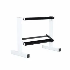 CAP Barbell RK-24D 24-Inch Dumbbell Storage Rack in White, Space-Saving Steel Dumbbell Rack for Garage Gyms and Fitness Studios