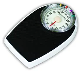 Mechanical Dial Floor Fitness Scale (LBS) Angled View | Detecto (D1130)
