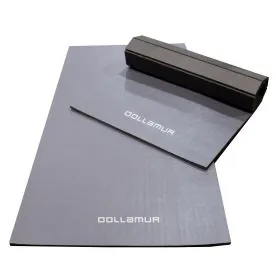 Dollamur FLEXI-Roll 3' x 6' charcoal fitness mat with 5/8" thickness, designed for cross-training, functional fitness, and home workouts.