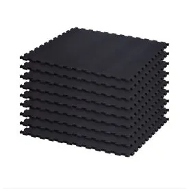 Black 3/4 Inch Dollamur EVA Foam Puzzle Mats for Gym Flooring and Martial Arts Training