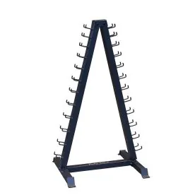 Body-Solid GDR24B 12-Pair Vertical Aerobic Dumbbell Rack for neoprene and vinyl covered dumbbells shown in the new matte black finish and is available for sale at IRON COMPANY.