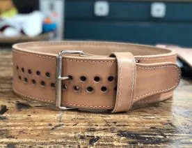 Pioneer Cut Best Fit Leather Powerlifting Belt for Weightlifting, Cross-Training and Bodybuilding