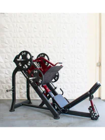 Plate Loaded Pro Strength Linear Bearing Leg Press Machine | Muscle D Fitness (PL-PS-LP2) for thigh, hamstring, hip, and glute workouts that isolate, strengthen, shape, and build the muscles of the upper leg available for sale at IRON COMPANY.