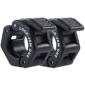 Lock-Jaw Barbell Collar for 1" Bars | Lock-Jaw (ONE) In Black for 1-Inch Bars, Offering a Strong Nylon Frame and Rubber Compression Pads for Secure Weightlifting