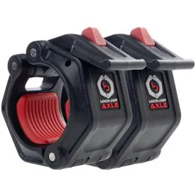 Lock-Jaw PRO 2 Axle Barbell Collar in Black, Designed for 1.9" Diameter Bars, Showcasing its Durable Resin Frame and Secure Locking Mechanism