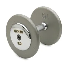 Fully Machined Pro-Style Dumbbells with Chrome End Caps | Ivanko (RM/EPC 1.5)