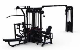 Muscle D Fitness MT-MG5-C Compact 5 Stack Multi gym with seated leg extension / leg curl and lat pulldown / low row combo. 