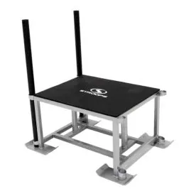 Stroops Plate Loaded Predator Push Sled Featuring a Durable Design with a Rubber Mat Top, Adjustable Push Handles, and a 350 lb. Weight Capacity for Versatile Strength and Speed Training