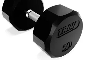Troy Barbell TSDR 12-Sided Rubber Dumbbells for residential and commercial use are available for sale at IRON COMPANY.