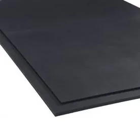 Black Heavy-Duty Gym Equipment Mat 4' x 8' x 1/2" | IRON COMPANY (RL-BLACK-MAT-4812) available for sale at IRON COMPANY