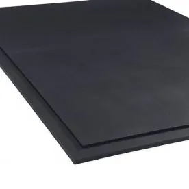 Black Rubber Gym Equipment Mat 4' x 6' x 1/2" | IRON COMPANY (RL-BLACK-MAT-4612) available for purchase at IRON COMPANY