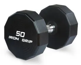 Iron Grip UDB-SS USA Made Solid Steel Urethane Dumbbells for residential, commercial, and open market GSA contract sales are available for purchase at IRON COMPANY. 