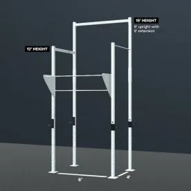 Galvanized Outdoor Builder® Rig with Dual Squat Stations and Multi-Height Pull-Up Bars for Backyard Training