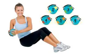 Aeromat EcoWise Power Yoga-Pilates Lightweight Balls in Assorted Colors, Perfect for Upper and Lower Body Toning, Physical Therapy, and Resistance Training