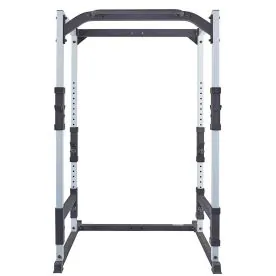 York Barbell 48053 Weightlifting Power Cage with optional lat pulldown and weight plate storage