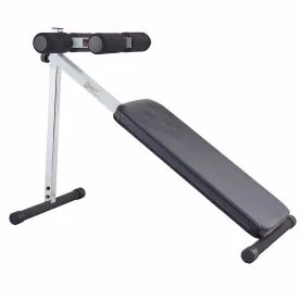 York Barbell 48001 Adjustable Sit Up Board with Full-Length Black Pad and White Steel Frame