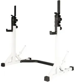York 48057 FTS Bench Press and Squat Stands with Adjustable Uprights and Plate Storage Pegs