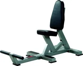 York Barbell 55037 Silver Multi-Purpose Utility Weight Bench with Supportive Upright Back Pad and Foot Rest