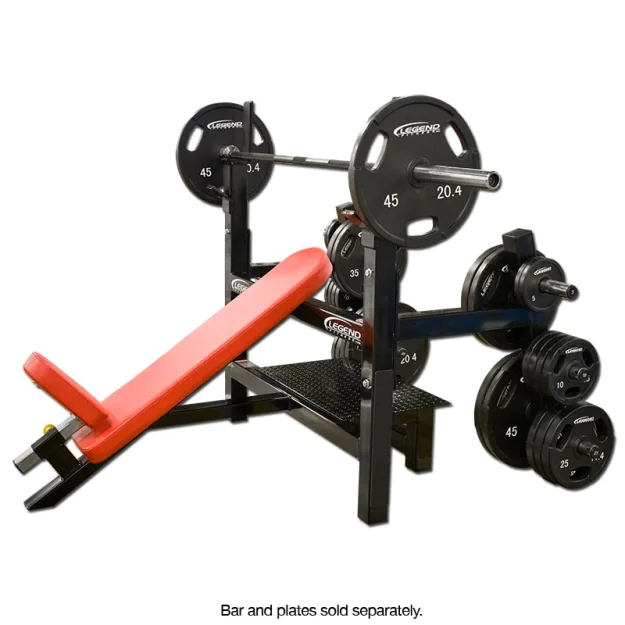 Legend Fitness 3154 Incline Olympic Bench Press with Plate Storage