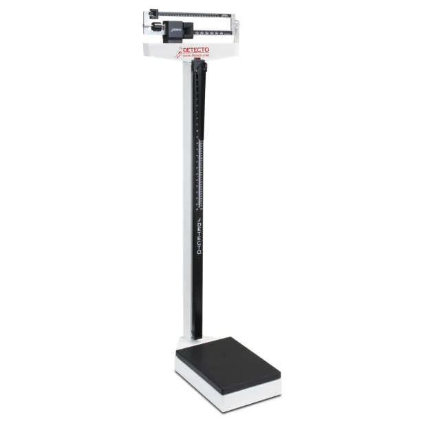 Eye-Level Mechanical Beam Physician Scale with Height Rod (LBS) Facing Right | Detecto (439)