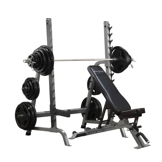 Body-Solid SDIB370 Commercial Bench / Squat Rack Combo Package